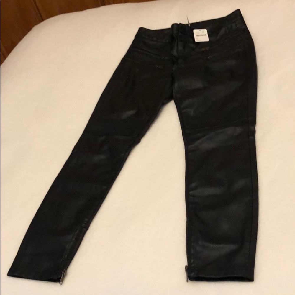 Free People Leather Leggings